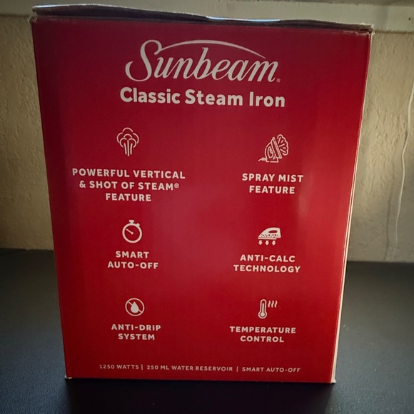 Sunbeam Classic Steam Iron Blue New - Picture 4 of 8